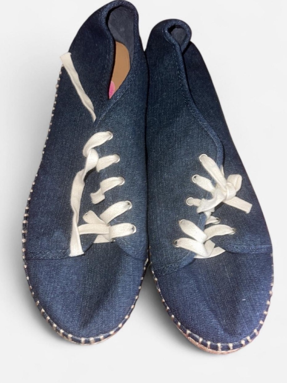 Unisa Navy Denim Lace-Up Moccasins
